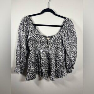 Entro Leopard Blouse size Small
